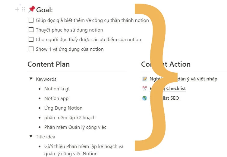 content plan Khu vực lập kết hoạch content